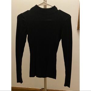 Mock Turtleneck Ribbed Sweater